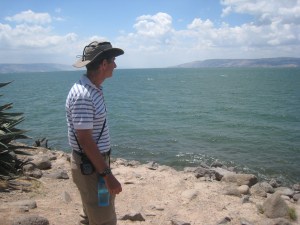 Winding whipping up over  Sea of Galilee